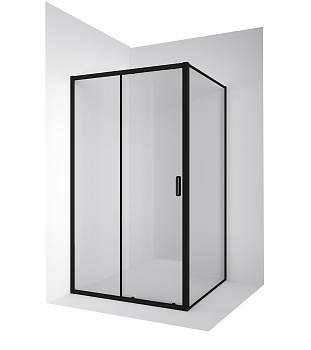 Душевой уголок Ambassador Forsa 17021217AB-120AB 110х120 стекло прозрачное профиль черный без поддона